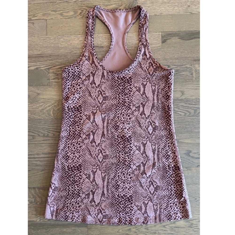 Lululemon Cool Racerback Snakeskin Print Tank Top Size 8